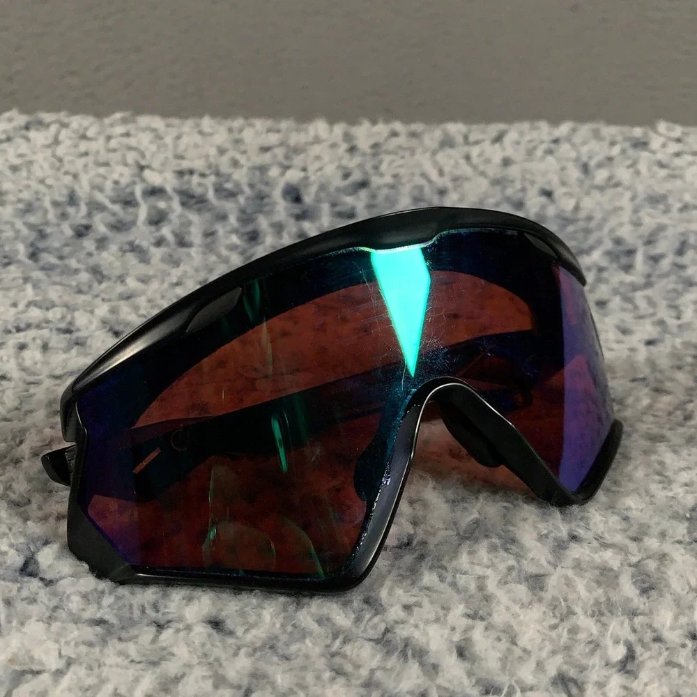 Oakley Wind Jacket 2.0 Sunglasses Unisex OS Black Prizm Snow Sapphire Shield New